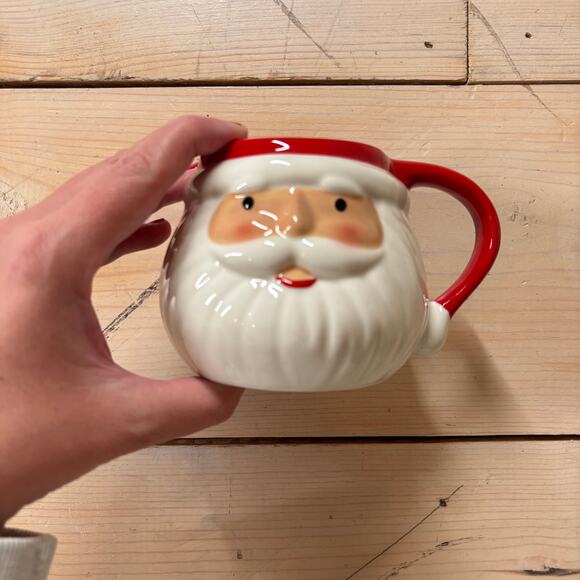Wondershop NWT 17oz Christmas Stoneware Figural Santa Face Mug - Picture 1 of 5